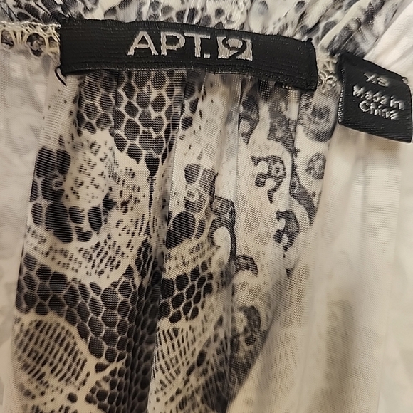 Apt.9 Women's Sleeveless Black Gray Geometric Pattern Animal Print Dress Size XS - Picture 7 of 13